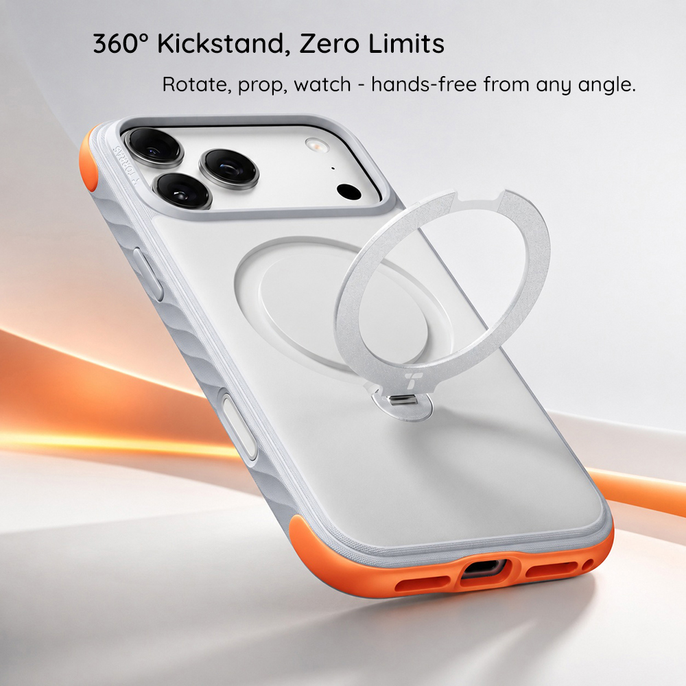 Torras - Ostand Q3 Rugged - iPhone 18 Pro / iPhone 17 Pro - Sunrise White